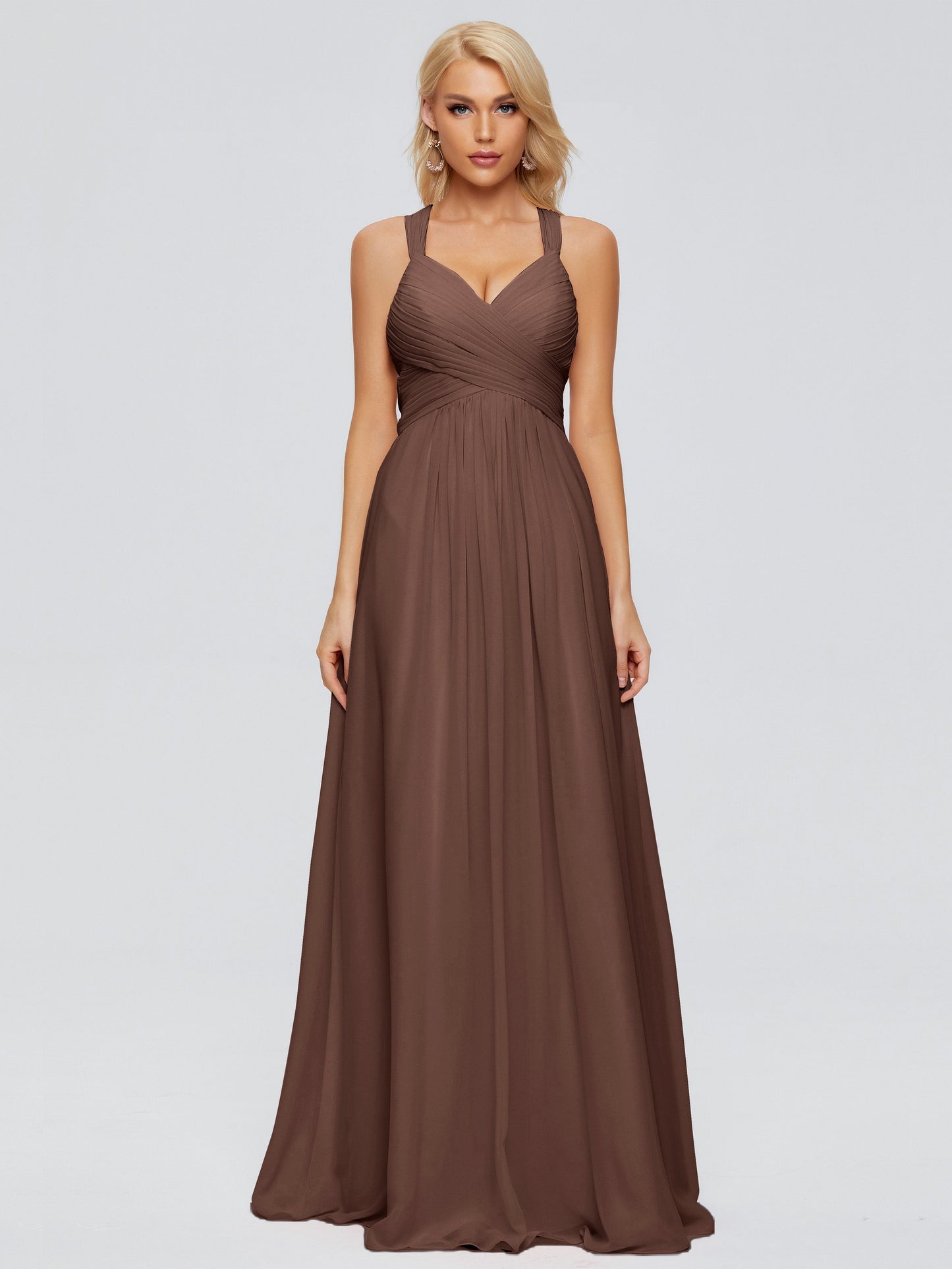 Josephine Spaghetti Straps Chiffon Bridesmaid Dresses