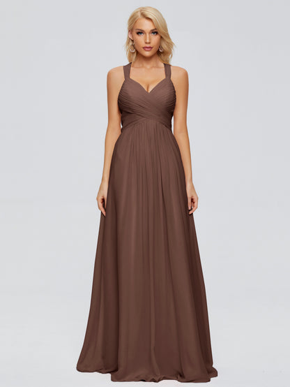 Josephine Spaghetti Straps Chiffon Bridesmaid Dresses