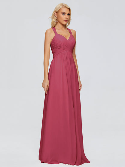 Josephine Spaghetti Straps Chiffon Bridesmaid Dresses