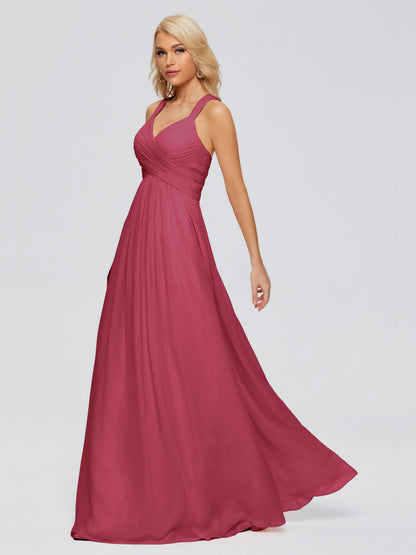 Josephine Spaghetti Straps Chiffon Bridesmaid Dresses