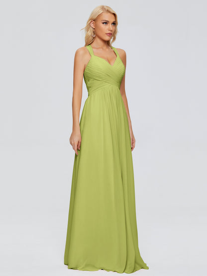 Josephine Spaghetti Straps Chiffon Bridesmaid Dresses