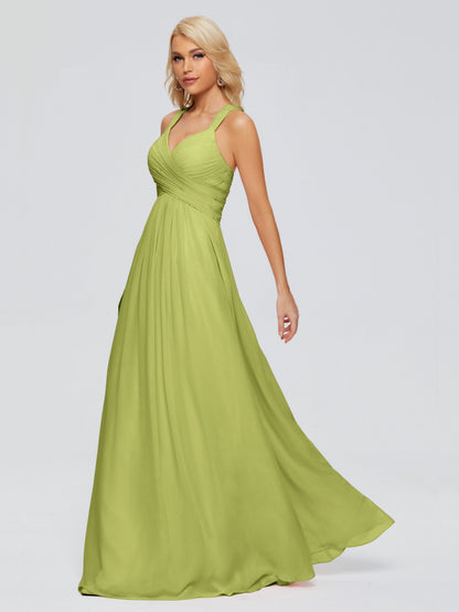 Josephine Spaghetti Straps Chiffon Bridesmaid Dresses