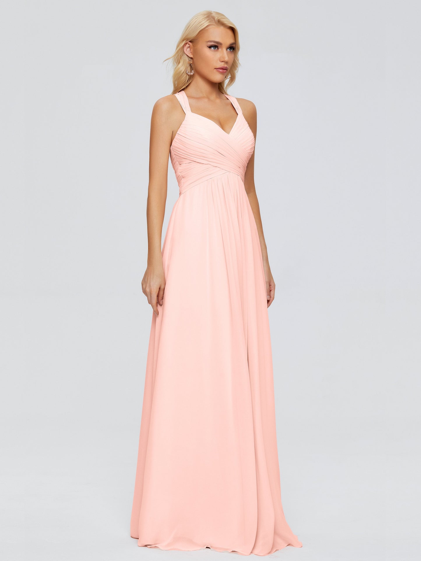 Josephine Spaghetti Straps Chiffon Bridesmaid Dresses
