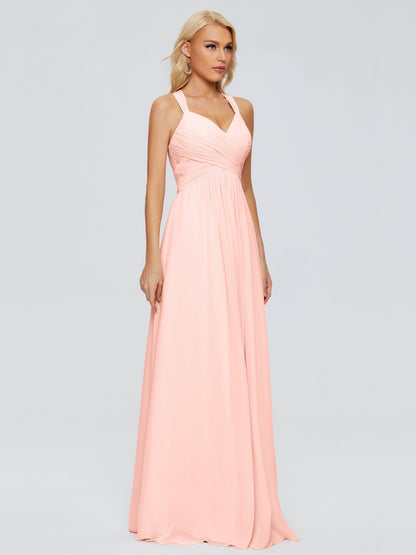Josephine Spaghetti Straps Chiffon Bridesmaid Dresses
