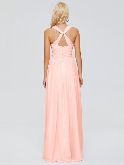 Josephine Spaghetti Straps Chiffon Bridesmaid Dresses