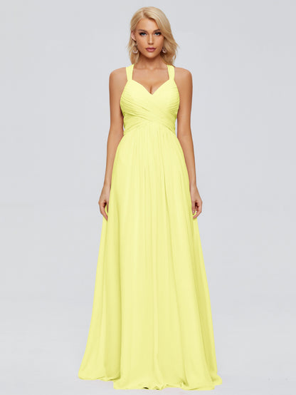 Josephine Spaghetti Straps Chiffon Bridesmaid Dresses