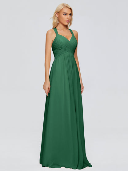 Josephine Spaghetti Straps Chiffon Bridesmaid Dresses