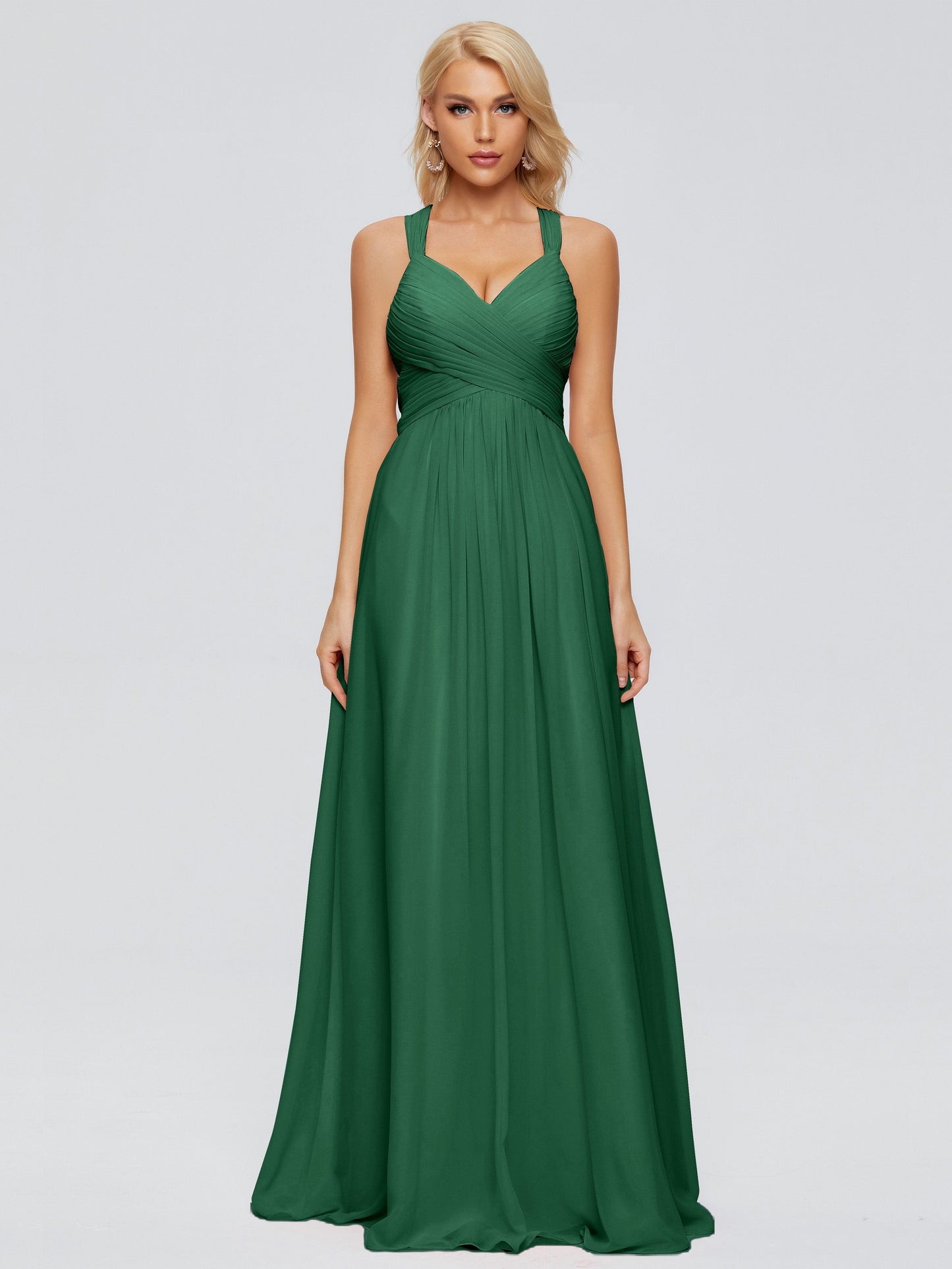 Josephine Spaghetti Straps Chiffon Bridesmaid Dresses