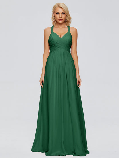 Josephine Spaghetti Straps Chiffon Bridesmaid Dresses
