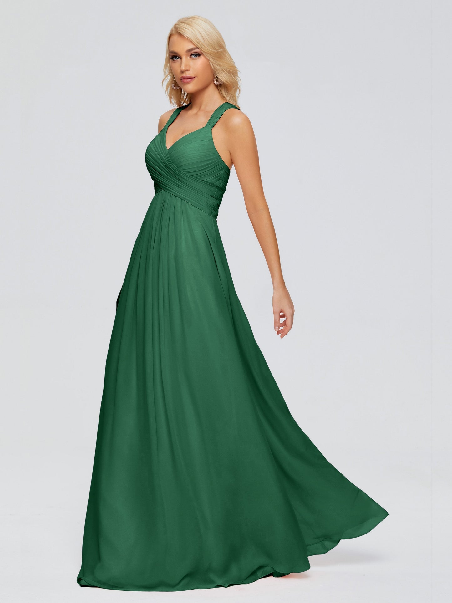 Josephine Spaghetti Straps Chiffon Bridesmaid Dresses