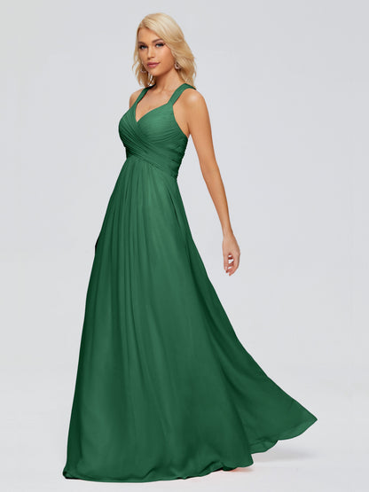 Josephine Spaghetti Straps Chiffon Bridesmaid Dresses