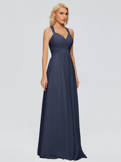 Josephine Spaghetti Straps Chiffon Bridesmaid Dresses