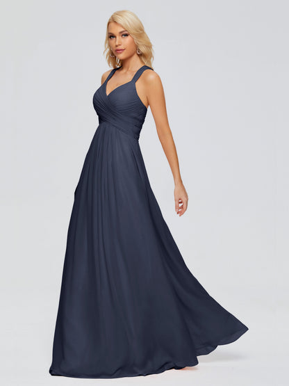 Josephine Spaghetti Straps Chiffon Bridesmaid Dresses