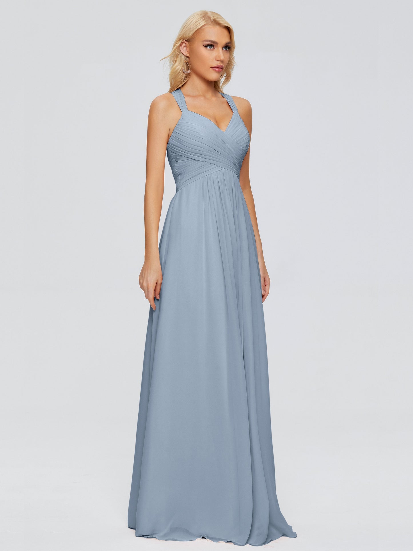 Josephine Spaghetti Straps Chiffon Bridesmaid Dresses