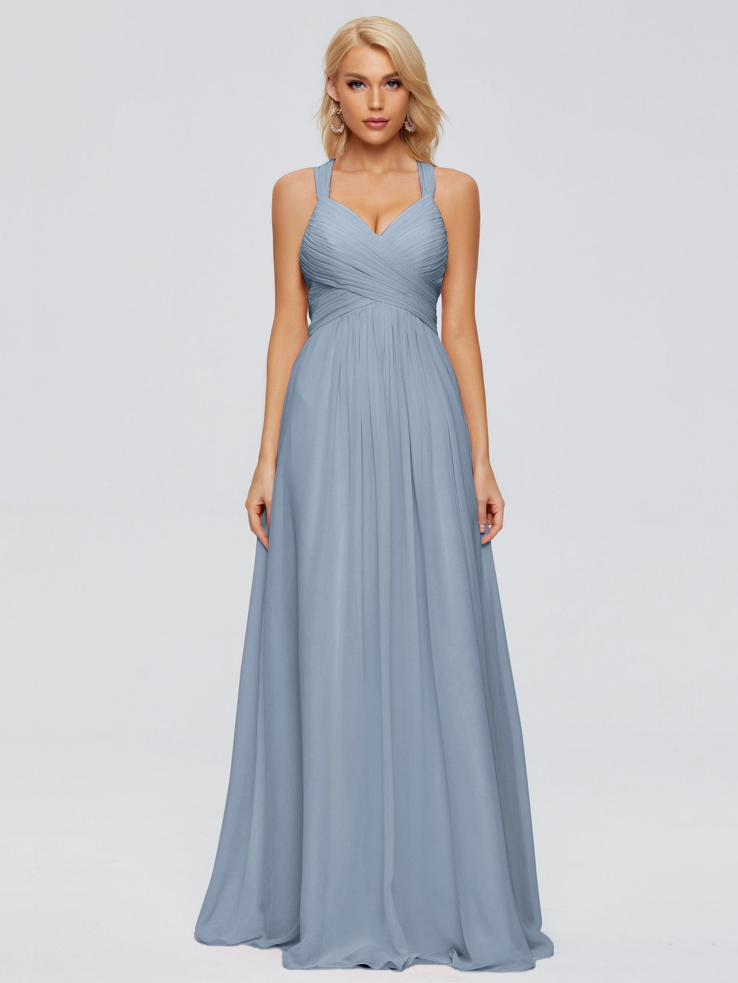 Josephine Spaghetti Straps Chiffon Bridesmaid Dresses