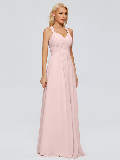 Josephine Spaghetti Straps Chiffon Bridesmaid Dresses