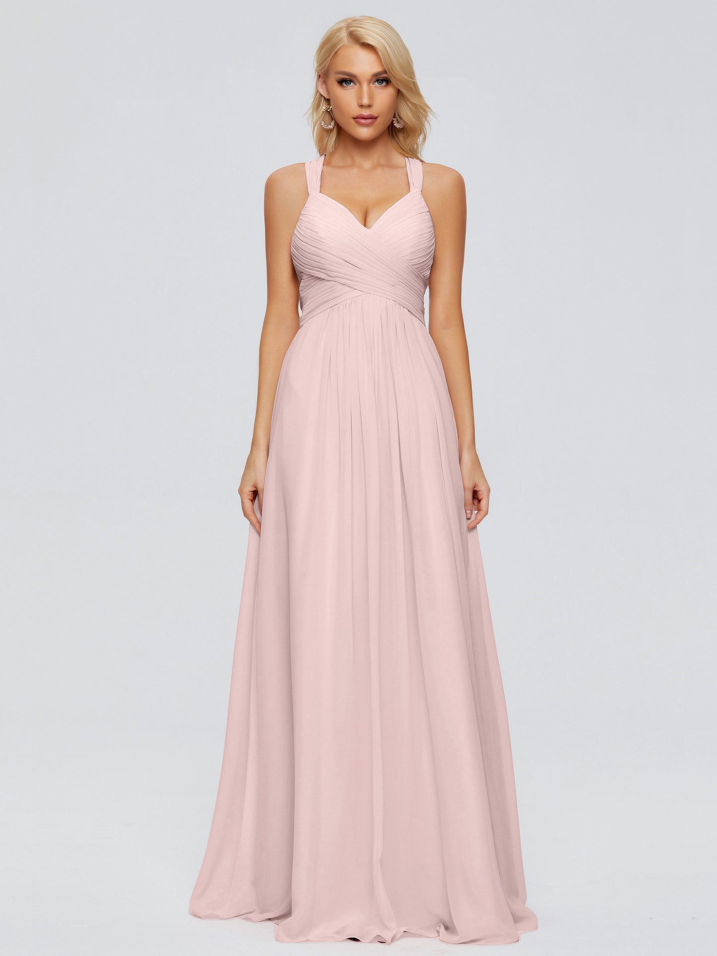 Josephine Spaghetti Straps Chiffon Bridesmaid Dresses
