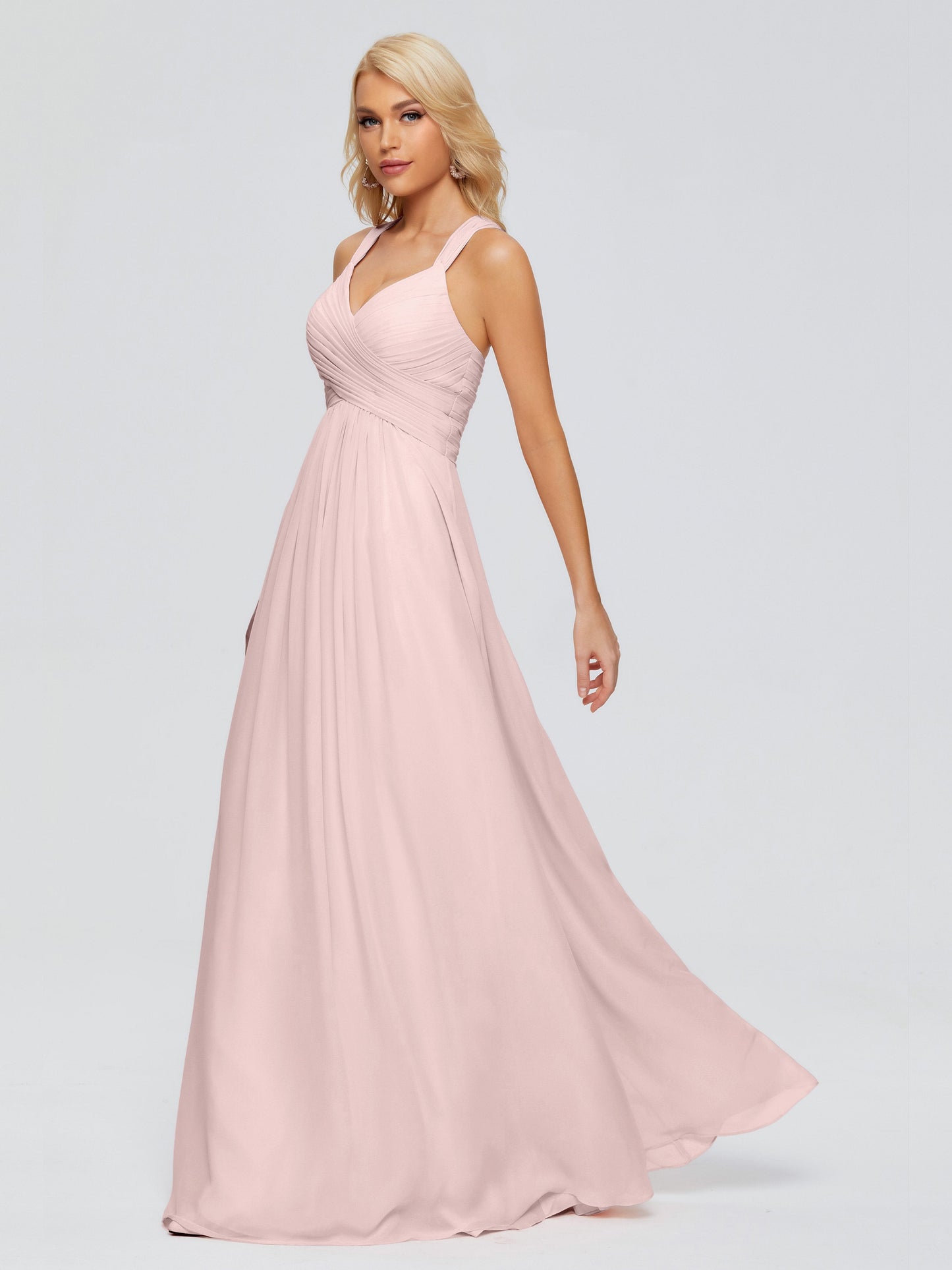 Josephine Spaghetti Straps Chiffon Bridesmaid Dresses
