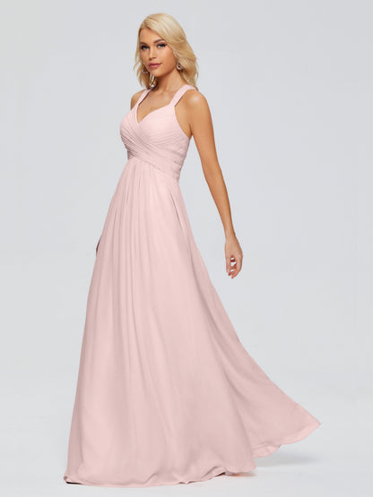 Josephine Spaghetti Straps Chiffon Bridesmaid Dresses