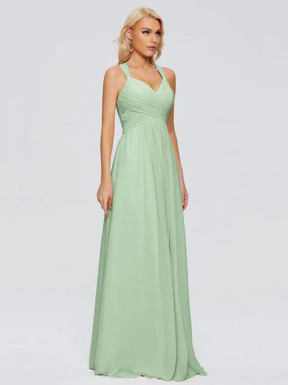 Josephine Spaghetti Straps Chiffon Bridesmaid Dresses