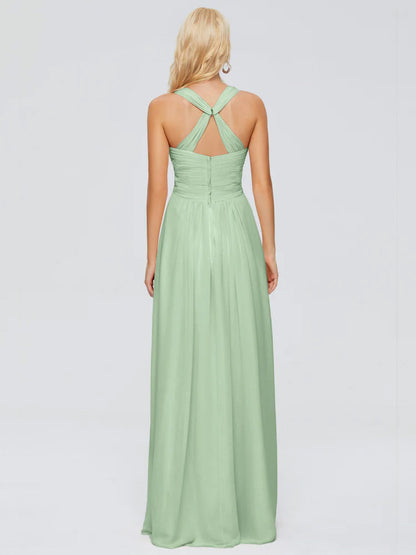 Josephine Spaghetti Straps Chiffon Bridesmaid Dresses