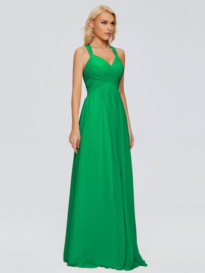 Josephine Spaghetti Straps Chiffon Bridesmaid Dresses