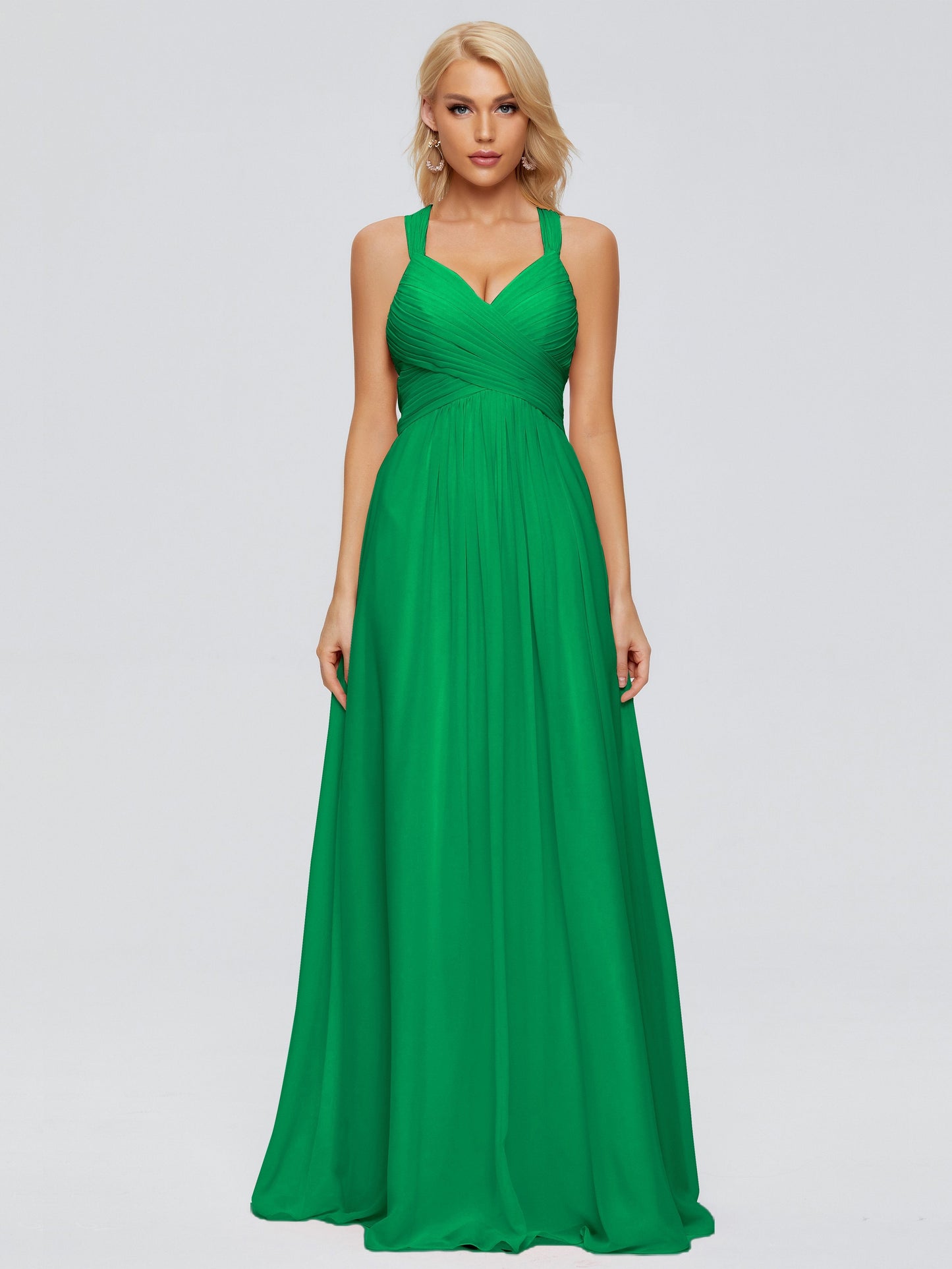 Josephine Spaghetti Straps Chiffon Bridesmaid Dresses
