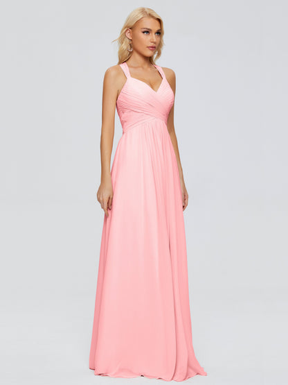 Josephine Spaghetti Straps Chiffon Bridesmaid Dresses
