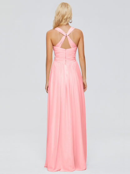Josephine Spaghetti Straps Chiffon Bridesmaid Dresses