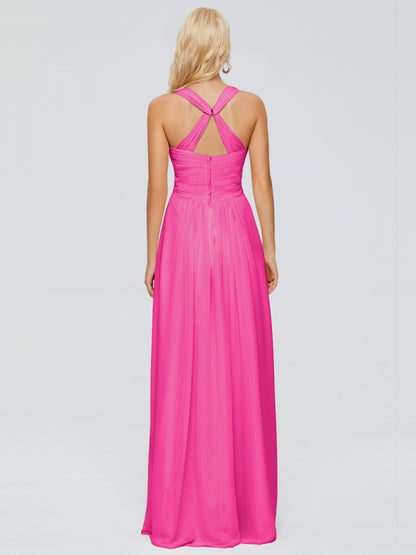 Josephine Spaghetti Straps Chiffon Bridesmaid Dresses