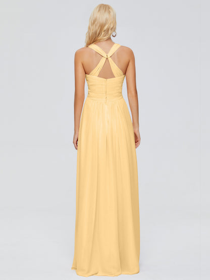 Josephine Spaghetti Straps Chiffon Bridesmaid Dresses