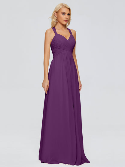 Josephine Spaghetti Straps Chiffon Bridesmaid Dresses