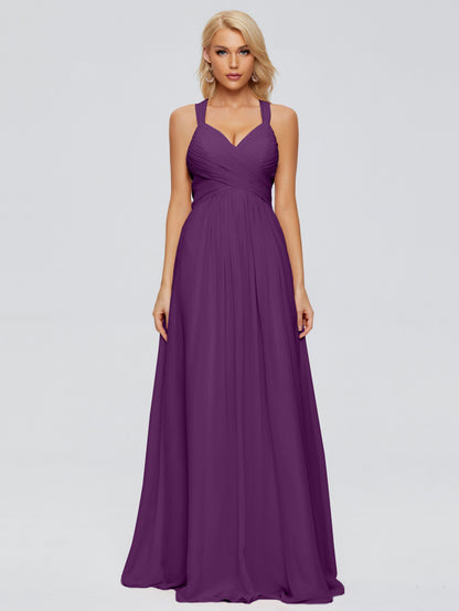 Josephine Spaghetti Straps Chiffon Bridesmaid Dresses