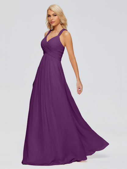 Josephine Spaghetti Straps Chiffon Bridesmaid Dresses