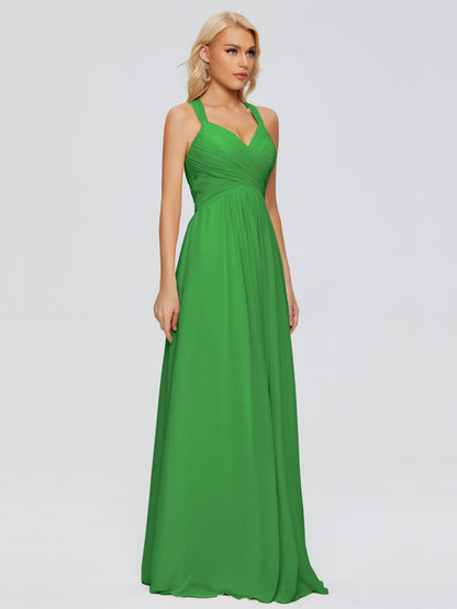 Josephine Spaghetti Straps Chiffon Bridesmaid Dresses