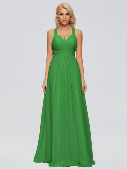 Josephine Spaghetti Straps Chiffon Bridesmaid Dresses
