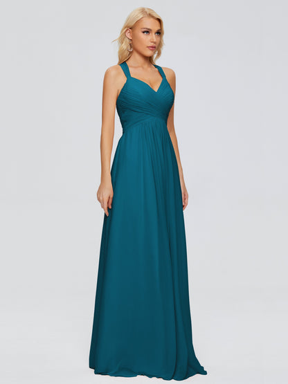 Josephine Spaghetti Straps Chiffon Bridesmaid Dresses