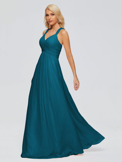 Josephine Spaghetti Straps Chiffon Bridesmaid Dresses
