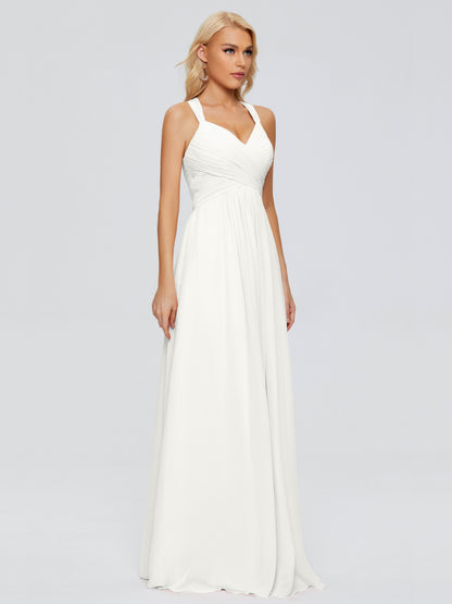 Josephine Spaghetti Straps Chiffon Bridesmaid Dresses