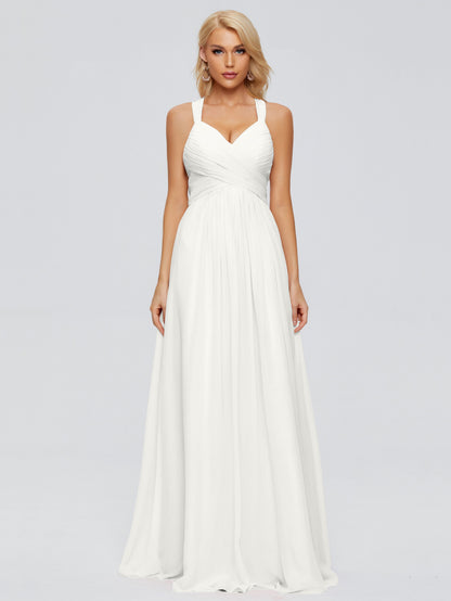 Josephine Spaghetti Straps Chiffon Bridesmaid Dresses