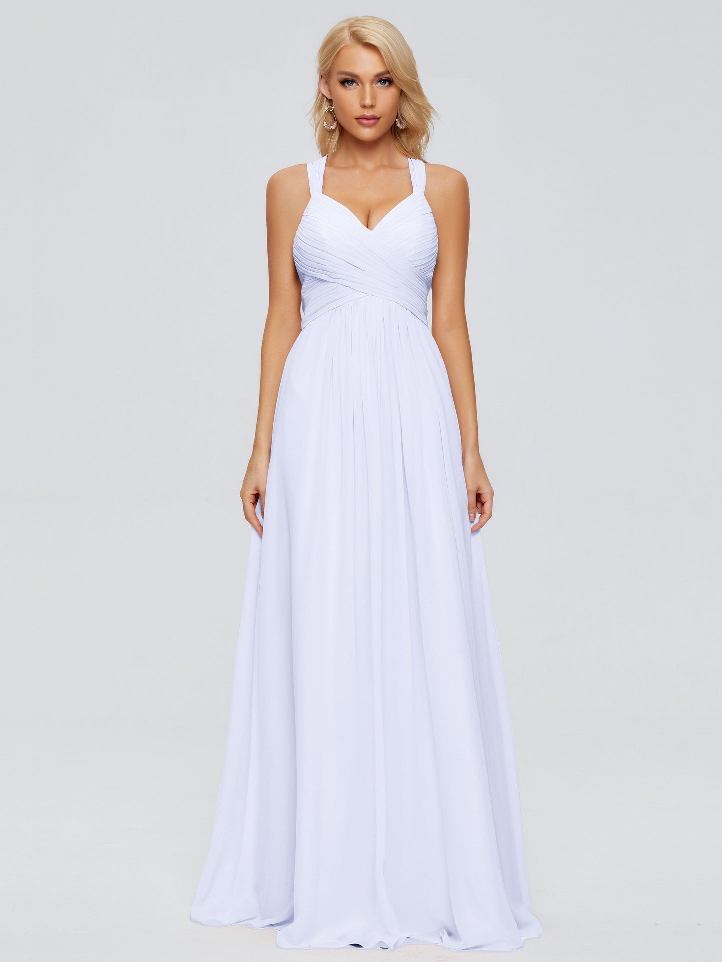 Josephine Spaghetti Straps Chiffon Bridesmaid Dresses