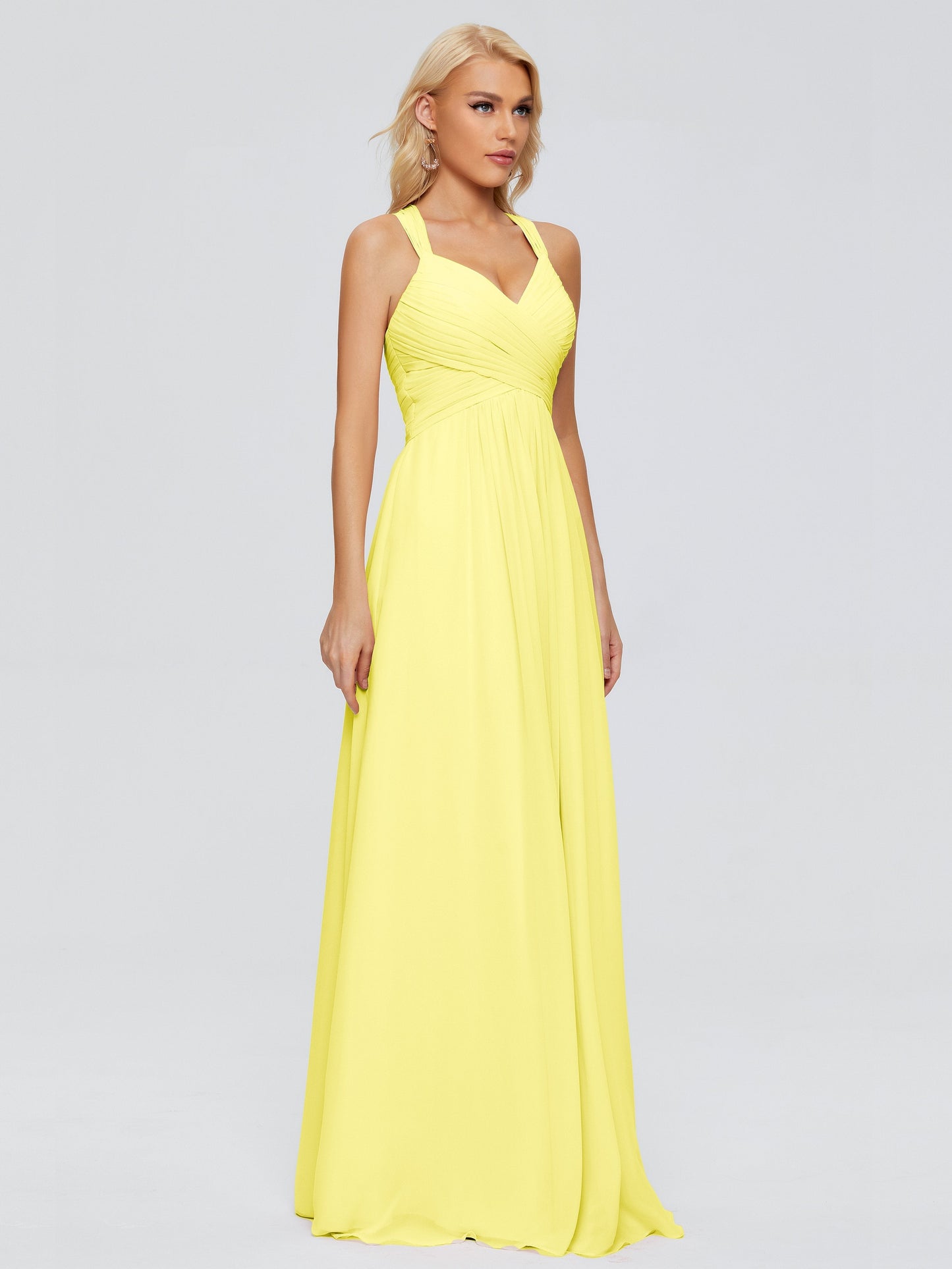 Josephine Spaghetti Straps Chiffon Bridesmaid Dresses