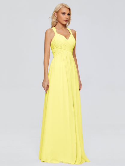 Josephine Spaghetti Straps Chiffon Bridesmaid Dresses
