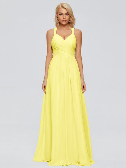 Josephine Spaghetti Straps Chiffon Bridesmaid Dresses