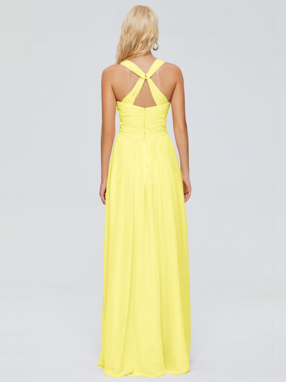 Josephine Spaghetti Straps Chiffon Bridesmaid Dresses