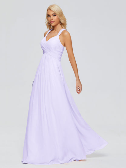 Josephine Spaghetti Straps Chiffon Bridesmaid Dresses