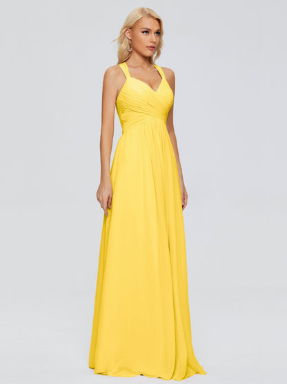 Josephine Spaghetti Straps Chiffon Bridesmaid Dresses