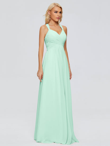 Josephine Spaghetti Straps Chiffon Bridesmaid Dresses