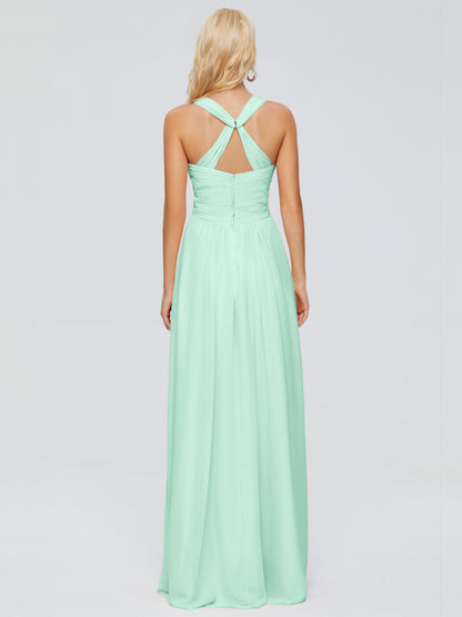 Josephine Spaghetti Straps Chiffon Bridesmaid Dresses