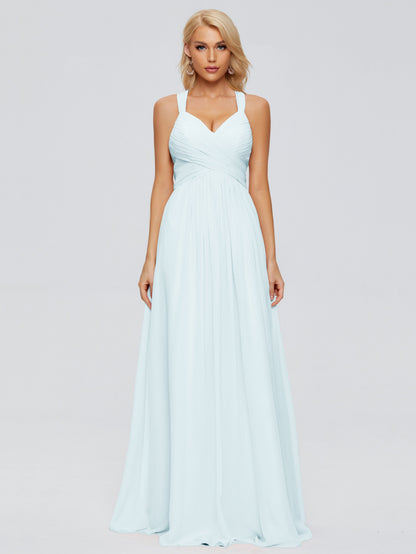 Josephine Spaghetti Straps Chiffon Bridesmaid Dresses